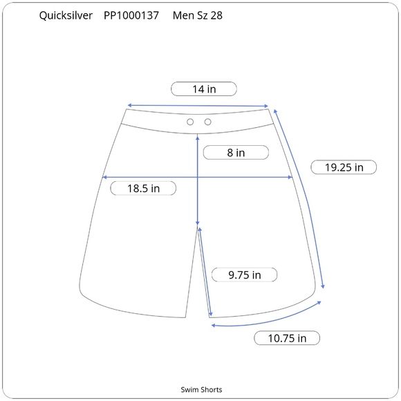 QUIKSILVER SWIM SHORTS - Picture 7 of 7